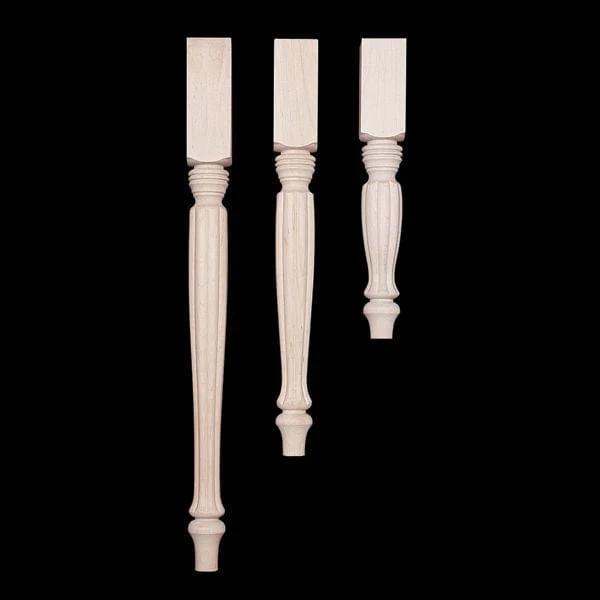 Country French Style Table Leg - Height:15" - Species:Cherry